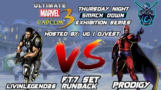 UMVC3 Thursday Night Smackdown Exhibition Series - livinlegend26 VS Prodigy FT7 Set Rocky 3