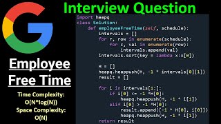 Employee Free Time - Priority Queues - Python