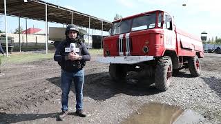 Вражеские солдаты бежали, бросив военную технику и пожарную машину