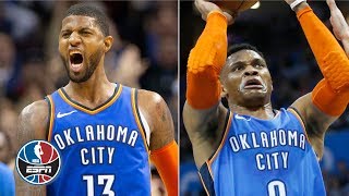 Paul George's 2OT game winner, 45 points & Russell Westbrook's 43 help Thunder win | NBA Highlights