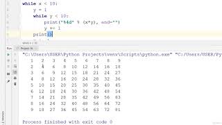 17 Practice 16 How to create a Multiplication Table using while loop