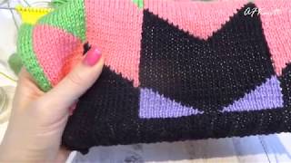 Интарсия. Как спрятать концы нитей. / How to hide the ends of threads when multi-color knitting