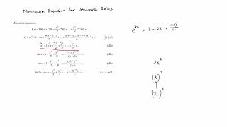 Maclaurin Expansion for Standard Series