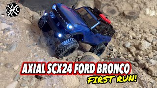 New Axial SCX24 Ford Bronco FIRST RUN!