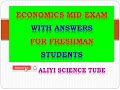 Freshman Economics Mid Exam With Answers and Explanations 2023