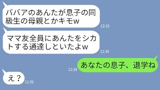 【LINE】私を学校理事長と知らず高齢女と見下してママ友グループから外したボスママ「ババアは近寄るなw」→勝ち誇るクズママに私の正体を伝えた時の反応がwww