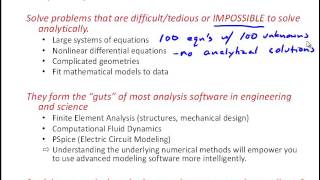 NM1-2 Numerical Methods Overview