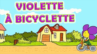 Violette à bicyclette