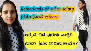 Netherlands లో జీతం (salary) ela ఇస్తారు?||చదువు లేని వాళ్ళకి ఇక్కడ jobs దొరుకుతాయా?||telugu vlogs