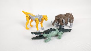 Recenzja - Transformers Rise of the Beasts Battlemaster Cheetor, Rhinox, Skullcruncher