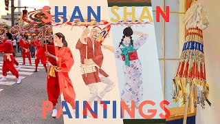 Shan Shan Festival in Tottori, Japan - Watercolor. 鳥取のしゃんしゃん祭り水彩画。