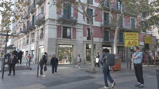 4K BARCELONA MORNING WALK NOVEMBER 19, 2024 BADAL TO PARALLEL