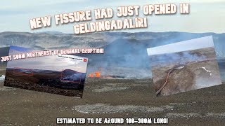 A new fissure just opened in Iceland