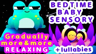 💤 Gradually Relaxing Baby Sensory -  Bedtime Sensory Video - Infant Visual Stimulation 🐸 🐝