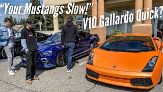 $100k Lambo Vs $25k 5.0 Mustang!