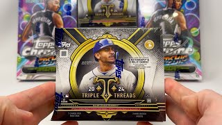 Cracking a High End 2024 TOPPS TRIPLE THREADS BASEBALL BOX