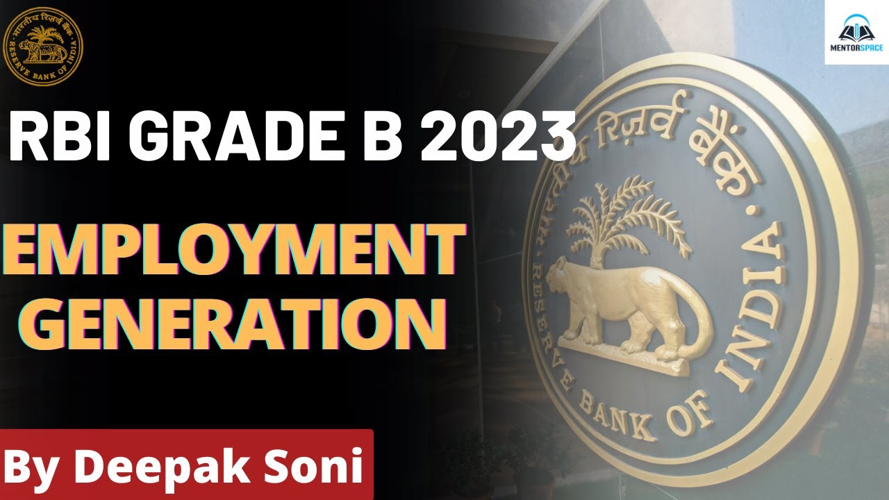 RBI Grade B 2023 | Employment Generation In India | RBI Grade B ...