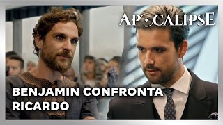 NOVELA APOCALIPSE: Benjamin confronta Ricardo durante a inauguração da Nova Babilônia