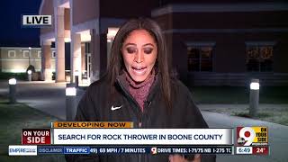 Rocks thrown at vehicles in Boone County