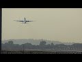 cargojet boeing 767. arrival and super long takeoff run london heathrow. 21st september 2020.