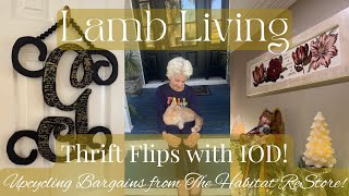 Thrift Flips Using IOD Transfers & Stamps/Upcycling Bargains from The Habitat ReStore!