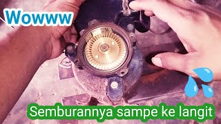 trick pemasangan keongan hasil modifikasi pompa air tipe 135 ,,otomatis ,,  seperti ini hasilnya.