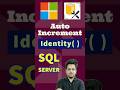 Auto Increment values in a column | Identity( ) | SQL server