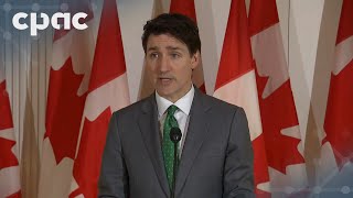 PM Justin Trudeau speaks with reporters in Brussels – February 12, 2025