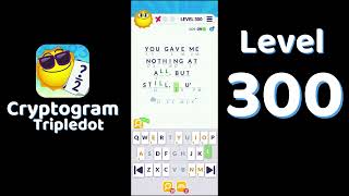 Cryptogram Tripledot Level 300 Answer | SolutionGuruji