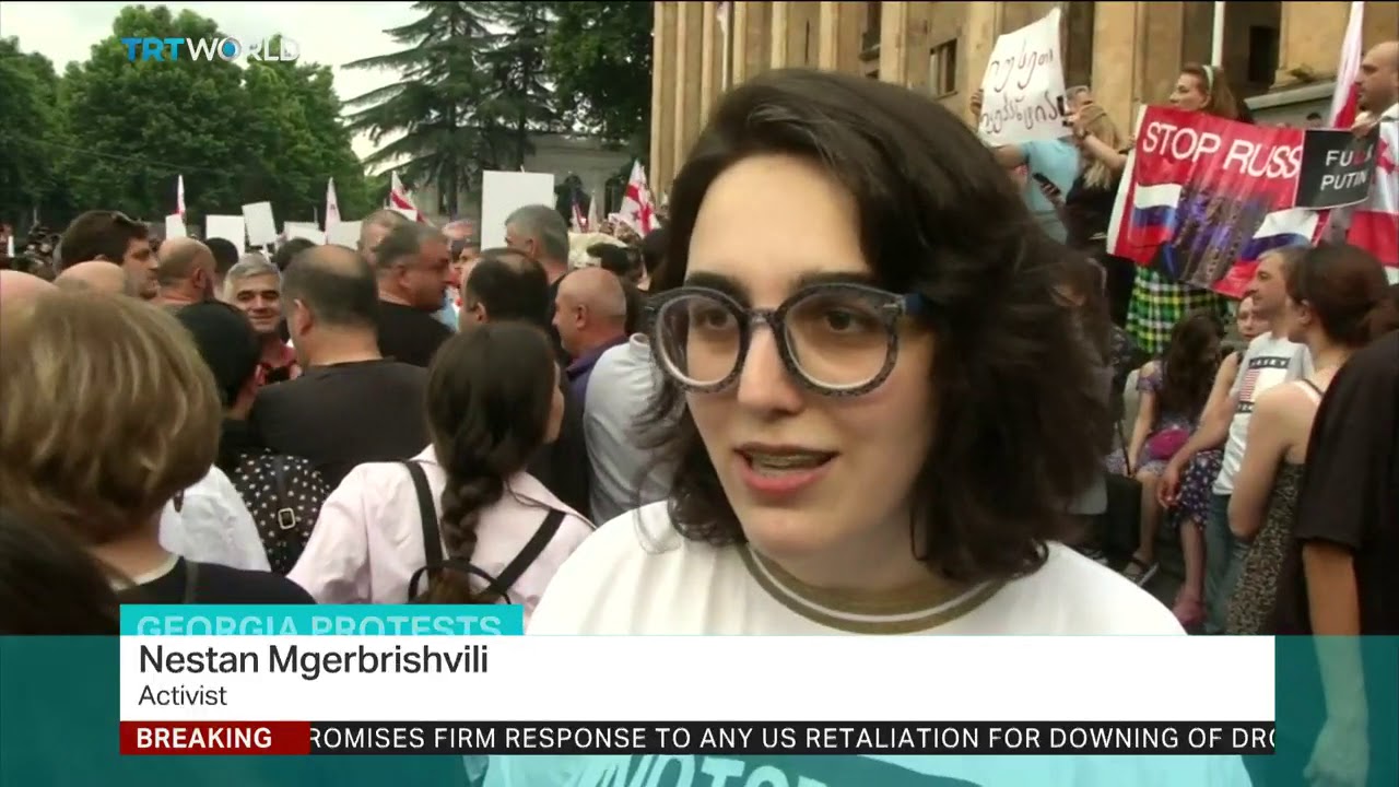 Thousands Storm Georgia's Parliament Over Russian MP's Visit - YouTube