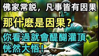 佛家常説，凡事皆有因果，那什麽是因果  ，你看過就會醍醐灌頂，恍然大悟！#智慧 #人生感悟 #人生 #人生相談 #哲学 #励志 #思考 #佛法 #佛教