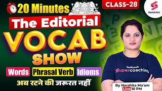 Vocabulary for all Bank Exams | The Hindu Analysis | The Vocab Show By Harshita Ma'am #Class28