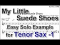 My Little Suede Shoes - Easy Solo Example for Tenor Sax  (Take -1)