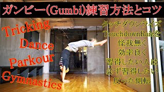 【Tricking】ダンスでも使えるガンビーの練習方法とコツ【タッチダウンがしたい人はマスト!!】