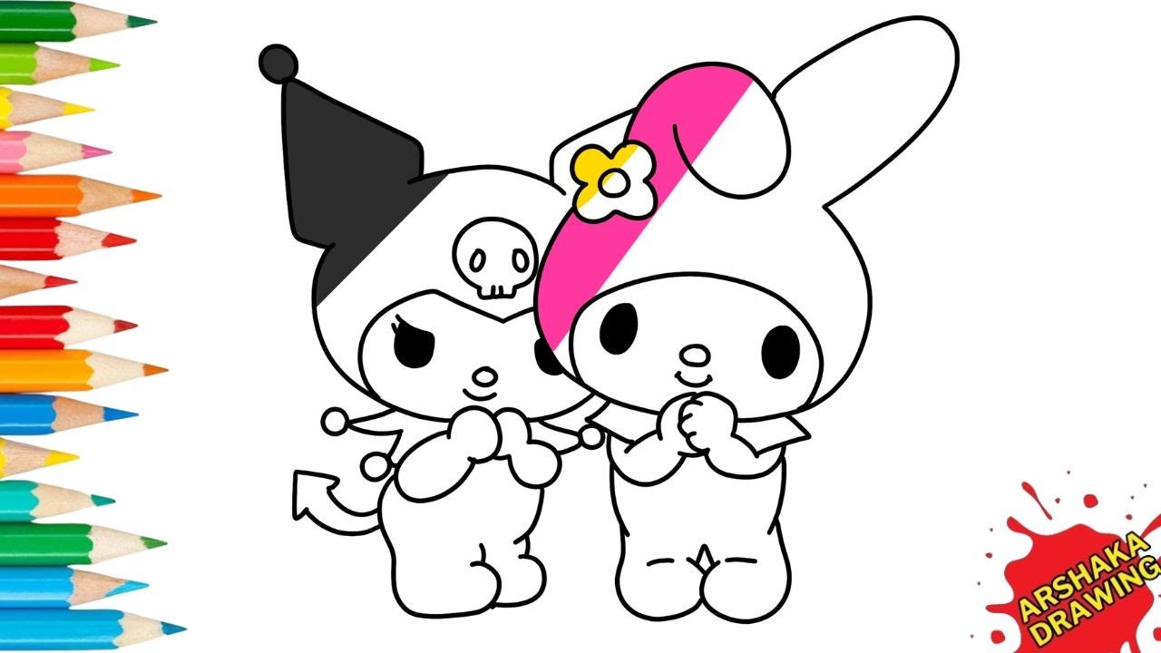 My Melody Face Coloring Pages