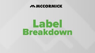 Label Breakdown | McCormick Estimating Software