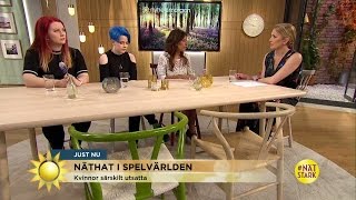 Näthat mot kvinnor i spelbranschen - Nyhetsmorgon (TV4)