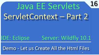ServletContext Object Demo Part 2 | JavaEE Wildfly Servlet Tutorial #16
