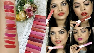 ALL SHADES-MAYBELLINE SUPER STAY MATTE INK LIQUID LIPSTICKS | SWATCHES AND REVIEW | KOLKATA INDIA