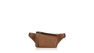 Loewe Calfskin Puzzle Small Bumbag Tan