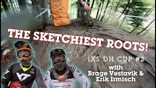 SKETCHY, WET, MUDDY ROOTS! iXS DH Cup Helmet Cam from Kranjska Gora