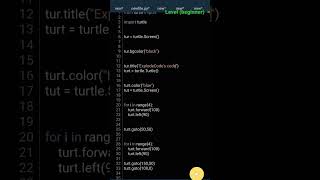 crazy python turtle 3d shape drawing (easy)
