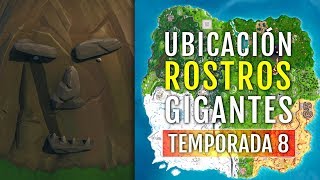 Visita Caras Gigante Fortnite Videos 9videos Tv - rostro gigante jungla desierto y nieve semana 1 retos temporada 8 fortnite