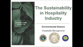 The Sustainability in Hospitality Industry | Environmental Science | Hospitality Management