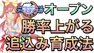 【ウマ娘】環境ウマ娘・スキル・サポカ編成・目標値など紹介!!アクエリアス杯オープンにて勝てる追込み育成法について教えます!!