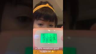 Disiqi how to test skin moisture ?