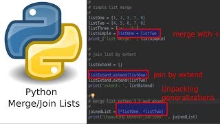 python join/merge list two and more lists