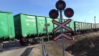 Railroad crossing near Kaišiadorys, Lithuania/Geležinkelio pervaža netoli Kaišiadorių, Lietuvoje