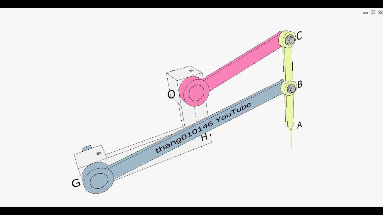 4-bar Linkage Drawing Straight Line - YouTube