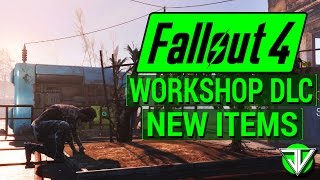 FALLOUT 4: New WASTELAND WORKSHOP DLC New Items Overview! (Building Options, Lights, and Cages!)
